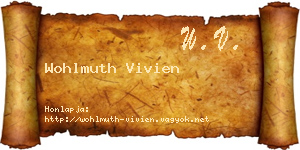Wohlmuth Vivien névjegykártya