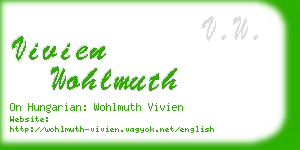 vivien wohlmuth business card